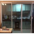 Magnetic automatic sliding door with glass