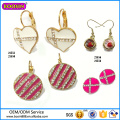 Guangzhou Boosin Zinc Alloy Jewelry, Cross Rhinestone Enamel Earring# 21552