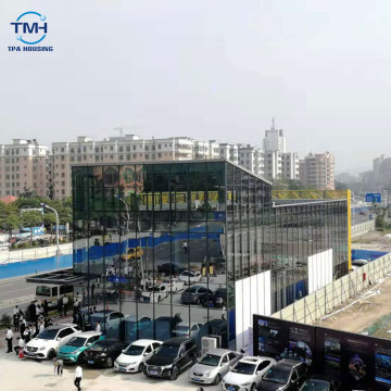 Prefab steel 4s car showroom and car exhibition hall structure warehouse