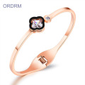 New Fashion Cubic Zirconia Rose Gold Bangle Bracelet