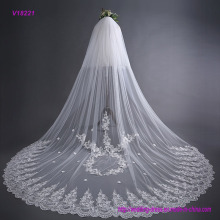 Bride Lace Wedding Veil Long Tail Estilo 3 metros véu nupcial com pente de cabelo