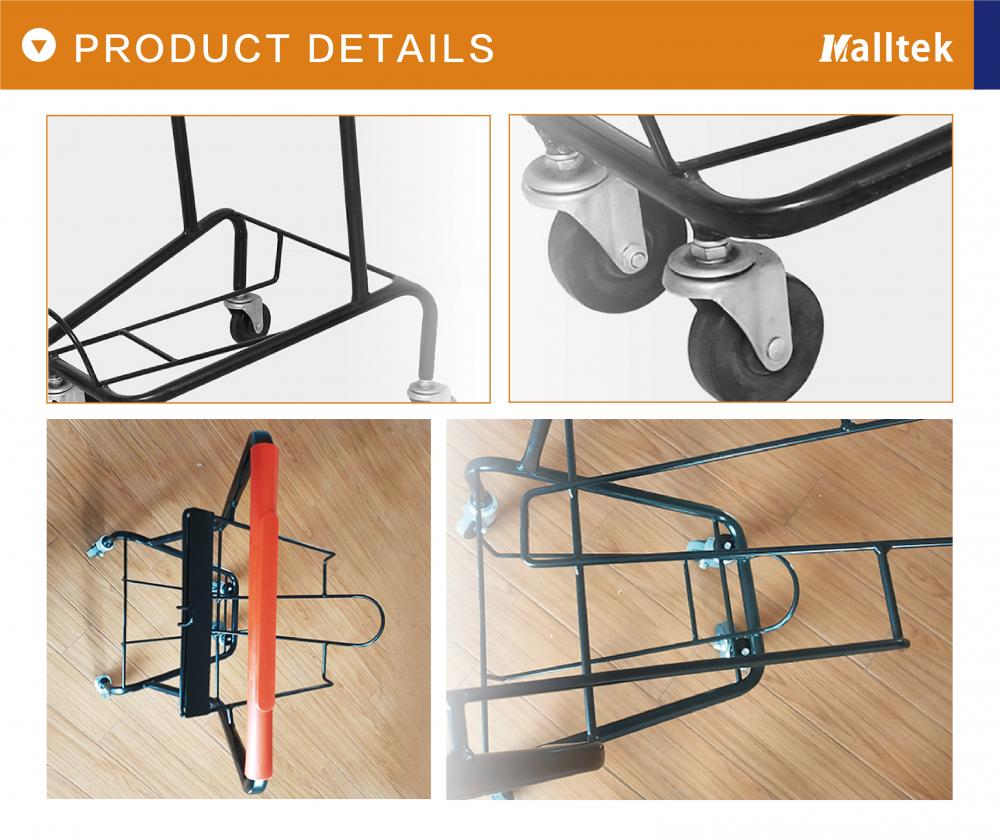 High quality 2 Basket Supermarket Shopping Trolley High quality 2 Basket Supermarket Shopping Trolley