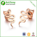 New Arrial Fashion Rose Gold Snake Shape Stud Earring