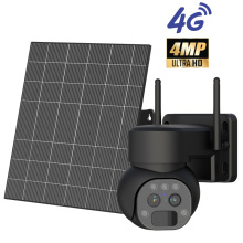 Y9 Dual Lens 5W Solar Panel Battery Powered 4G Sim Card Outdoor PTZ Dome Wireless CCTV Network Camera