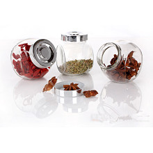 Hot Sale Clear Empty 380ml Glass Candy Jars with Caps