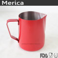 Stainless Steel Red Latte Art Milk Frothing Pitcher