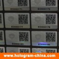 3D Laser Security Hologramm Aufkleber mit Qr Code Printing