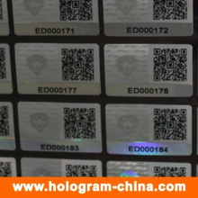 Security 3D Laser Hologram Sticker for Cloth