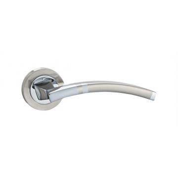 Aluminum door handles on zinc rosette