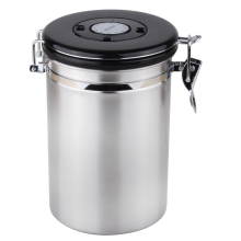 Coffee Canister Stainless Steel with Date Setting
