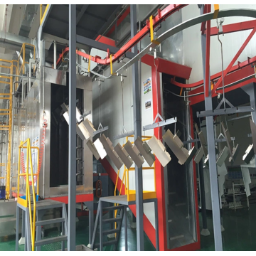 Efficient automated surface treatment production line