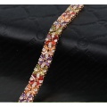 Women Gold Inlaid Zircon Wedding Bridal Bracelets (CBR0011-C)