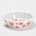 Amazon Christmas flower stoneware ceramic pie baking dish