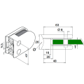 Pinces en verre OEM pour balustrade en acier inoxydable