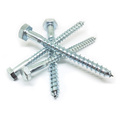 custom Metric hex wood screws, Silver, Carbon steel