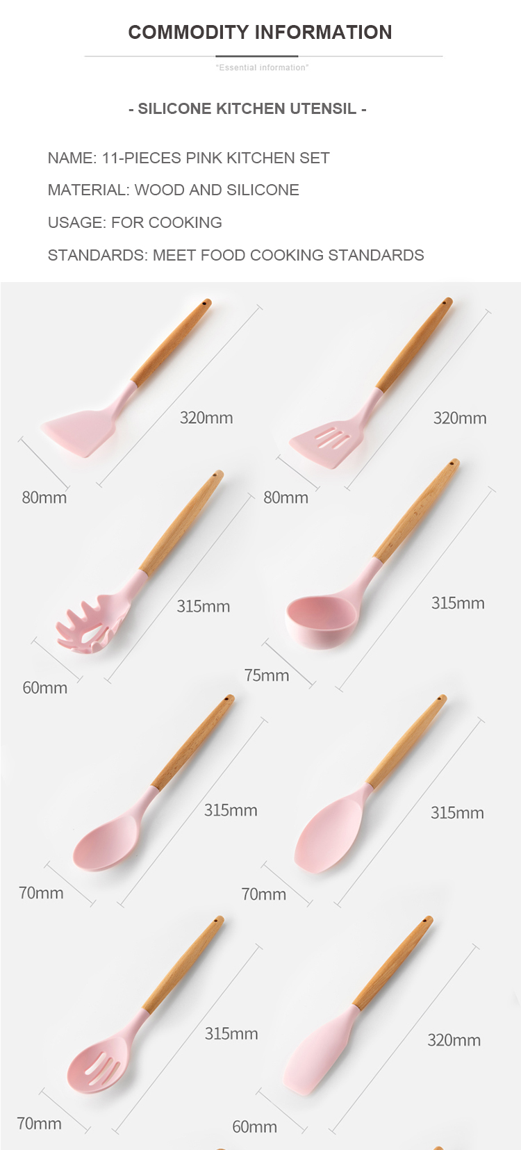 Silicone Kitchen Utensil Set