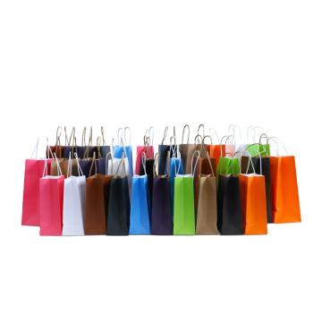 OEM Factory brown kraft paper bag brand paper bag flat handle kraft paper bag