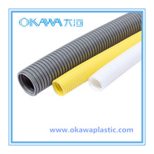 White PVC Corrugated Conduit for Protecting Wire