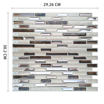 Smart self-adhesive peel and stick subway tile