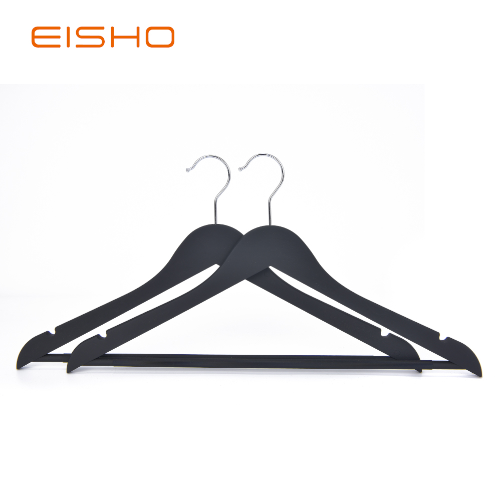 Eisho Solid Wood Black Laundry Wooden Shirts Hanger4