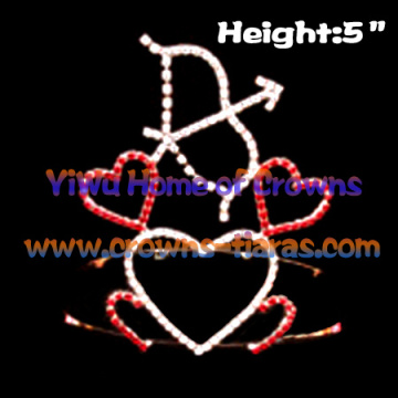 Personalizado flecha de Cupido corazón en forma de corona de San Valentín