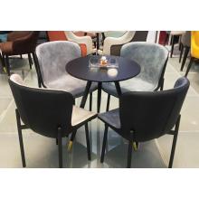 Metal Frame Upholstered Fabric Dining Chair