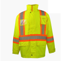 CSA Detachable Hood Hi Vis Winter Reflective Raincoat