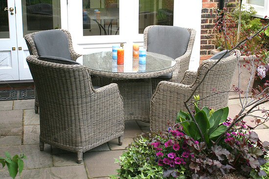 European Style Garden Round Rattan Table Furniture