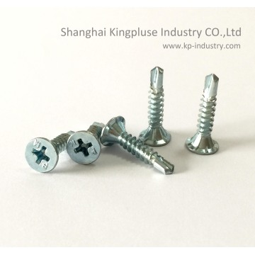 Phillips Recessed 4 Ribs Flat Head Self-Drilling Screw