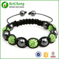 Crystal shambala Bead weave bracelet bangles