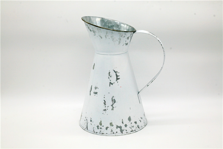 Shabby Jug Vase Metal Flower Vase