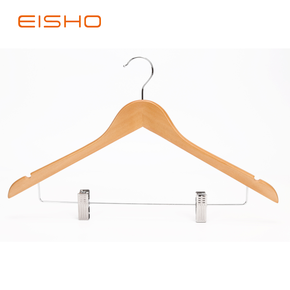 Ewh0051 Wooden Hangers With Clips