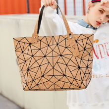 Sacola de moda amigável eco saco de bolsa crossbody top saco de compras sacola geométrica para trabalho