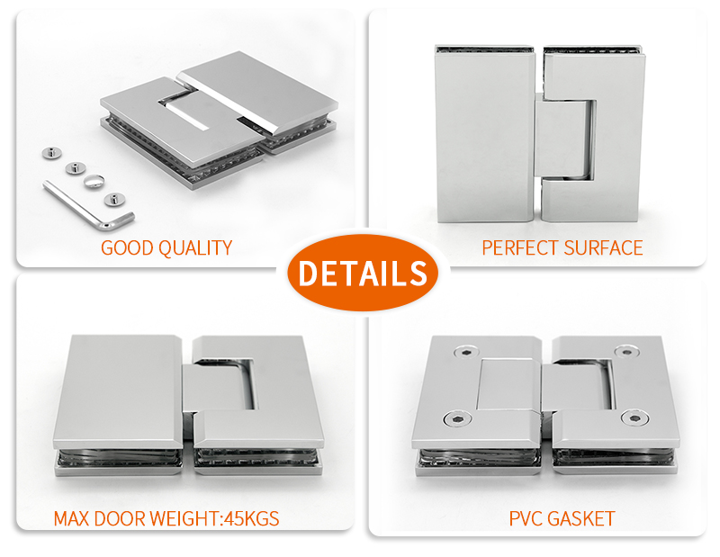 Durable glass door hinges for glass doors