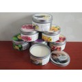 scented soy private label candles in tin container