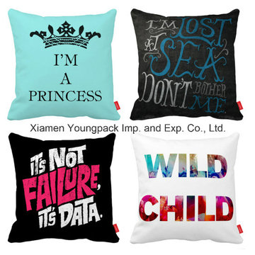 Promotional Home Decorative Custom Printing Chair Sofa Squarethrow Pillow Cushion