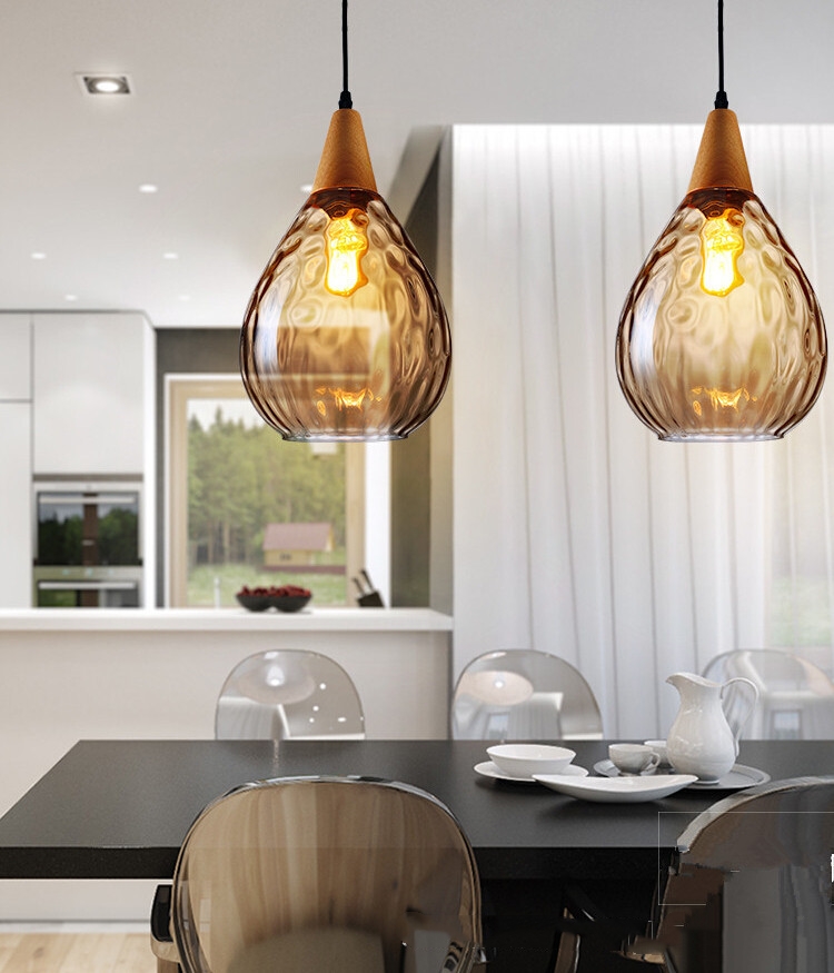 Application Round Glass Pendant Light