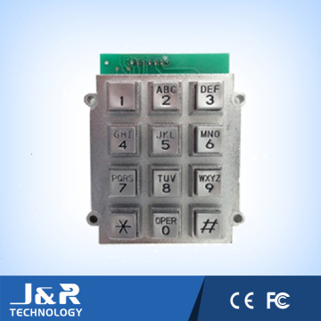 Bulgy Square Telefon Tastatur mit 12 Tasten, gepanzerte Telefon Tastatur