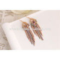 attractive teenage colorful crystal diamon j shaped beautiful for girls wedding earrings