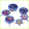 Blue Silicone Pot Lid Cover Set