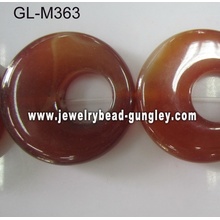 Round Loop Shape Agate-red Bead