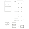 78mm surface treament wardrobe door Aluminium profiles