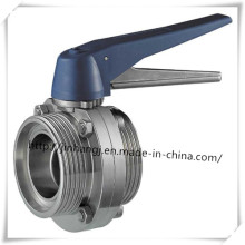 Sanitary Stainless Steel Butterfly Valve Male Thread