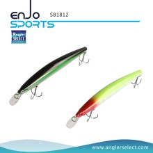 Angler Select Shallow Plutón de plástico duro Minnow Stick Cebo de agua salada señuelo de pesca de agua dulce señuelo (SB1812)