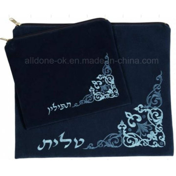 Bolso de nylon de terciopelo para Judaica Judía Judaísmo Tallit y Tefilín