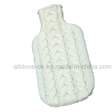 Hand Knit Hot Water Bottle Cover Cosy Case Bag