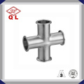 Sanitary Stainless Steel Clamped 4-Way Cross