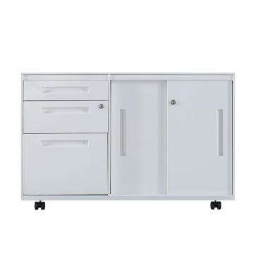 Mobile caddy with drawers and sliding door