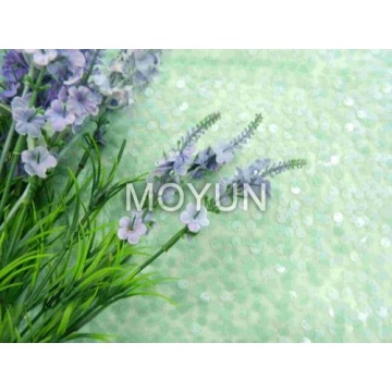 POLY MESH AVEC BRODERIE DE SEQUIN CLAIR 7MM 50 52 "