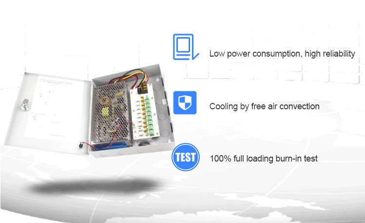 cctv power supply box wiring